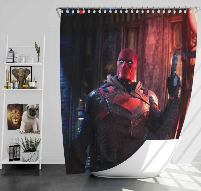 Gotham Knights: Red Hood Quest for Justice Shower Curtain