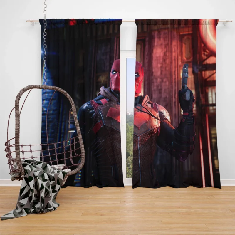Gotham Knights: Red Hood Quest for Justice Window Curtain