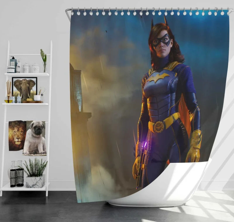 Gotham Knights Video Game: Play as Batgirl Shower Curtain
