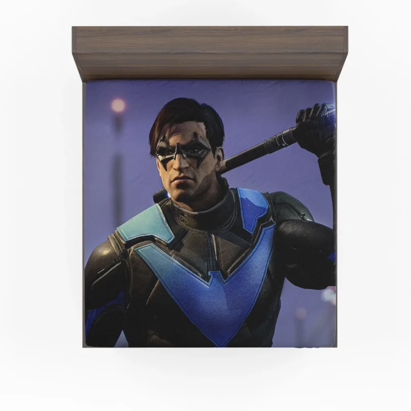 Gotham Knights Video Game: Play as Nightwing Fitted Sheet