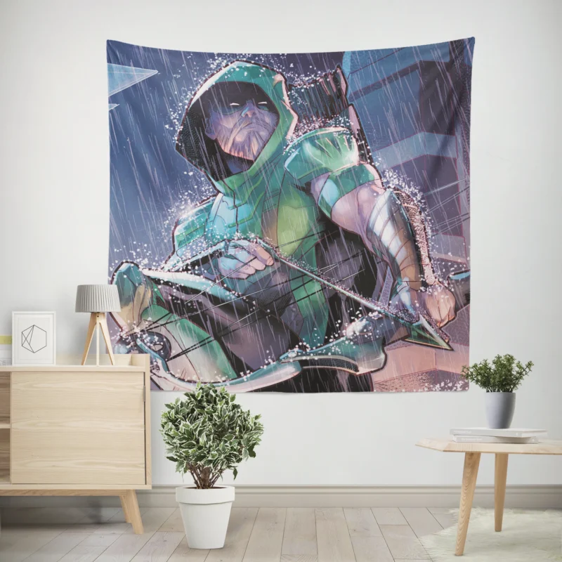 Green Arrow Comics: A Heroic Archer Story  Wall Tapestry