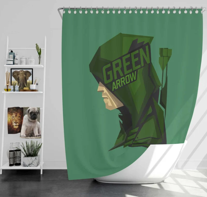 Green Arrow Comics: Fighting Crime with Arrows Shower Curtain