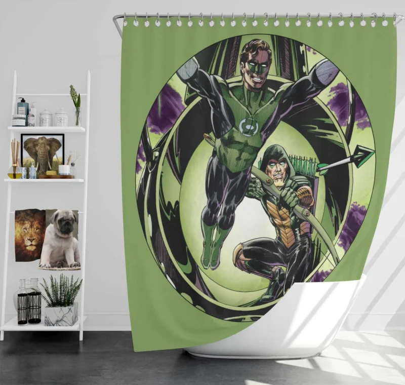 Green Arrow Comics: Hal Jordan Crossover Shower Curtain