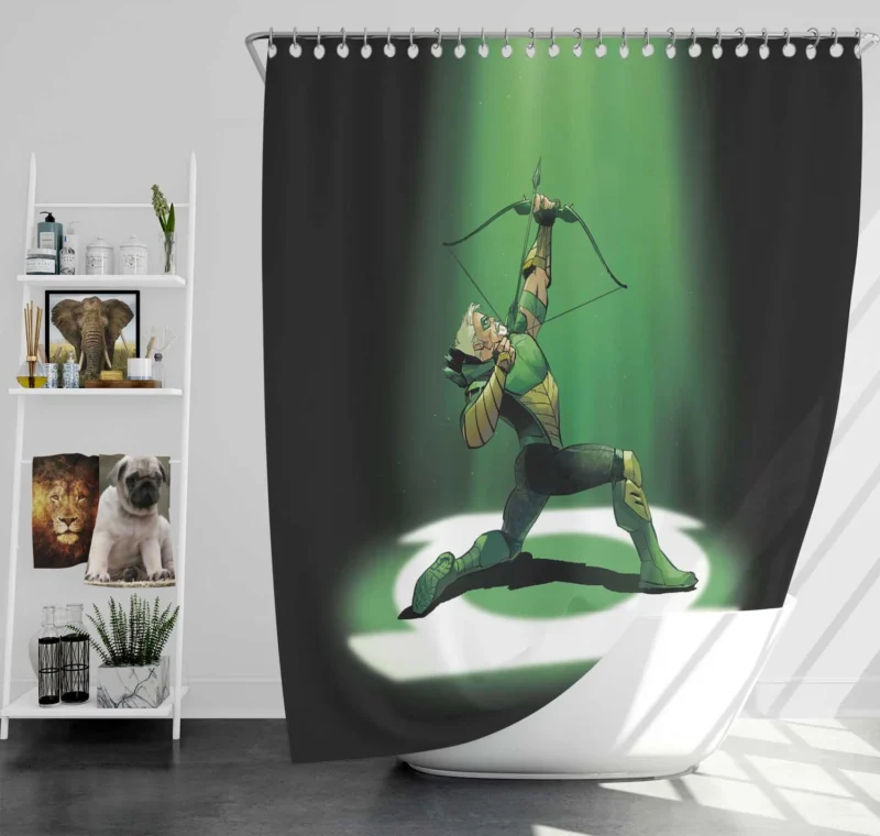 Green Arrow Comics: Oliver Queen Archery Skills Shower Curtain