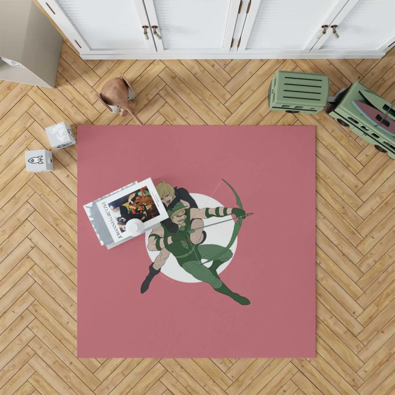 Green Arrow Wallpaper: A Vigilante Arsenal Floor Rug