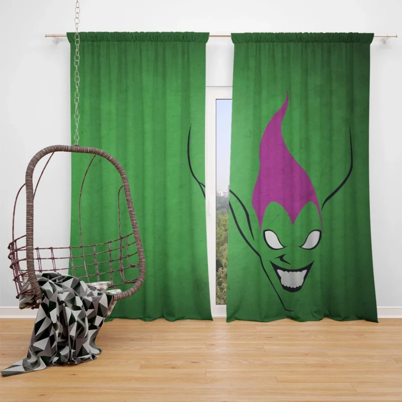 Green Goblin Comics: Marvel Menacing Villain Window Curtain