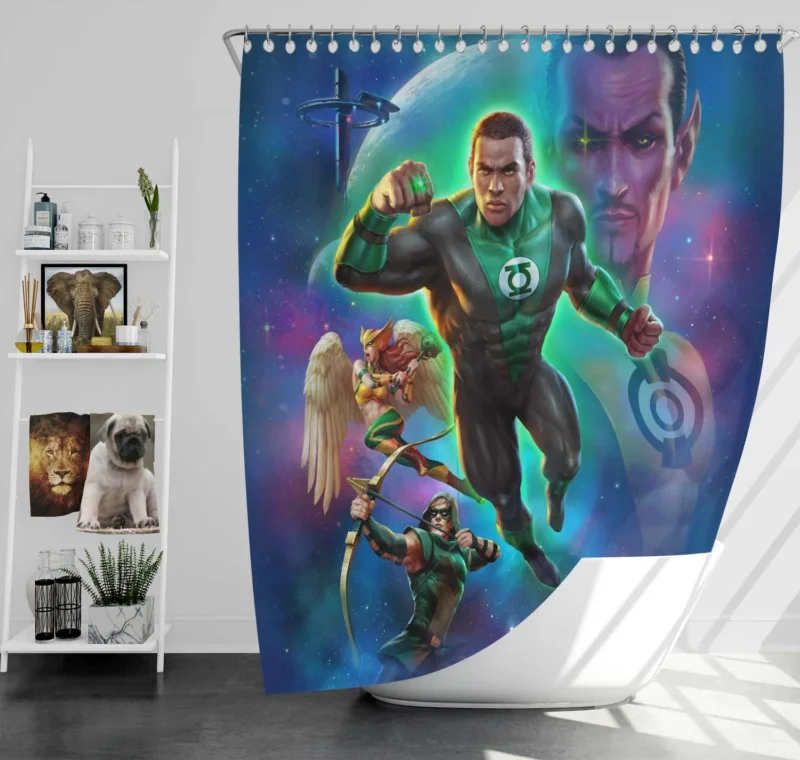 Green Lantern Beware My Power Movie Shower Curtain