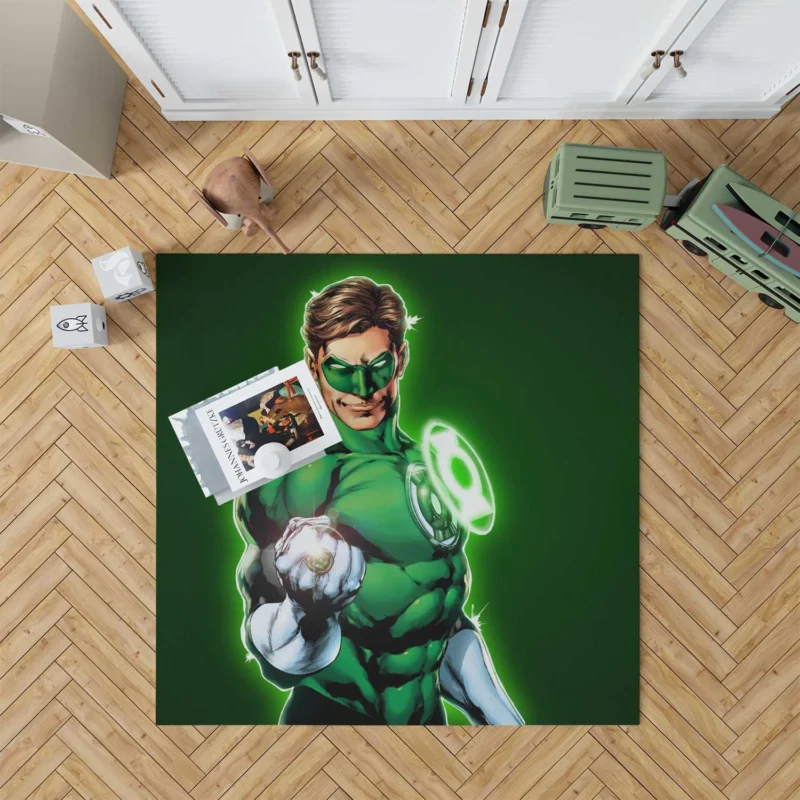 Green Lantern Comics: Embracing Hal Jordan Legacy Floor Rug