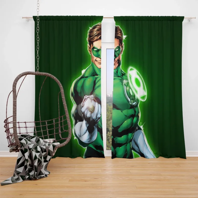 Green Lantern Comics: Embracing Hal Jordan Legacy Window Curtain