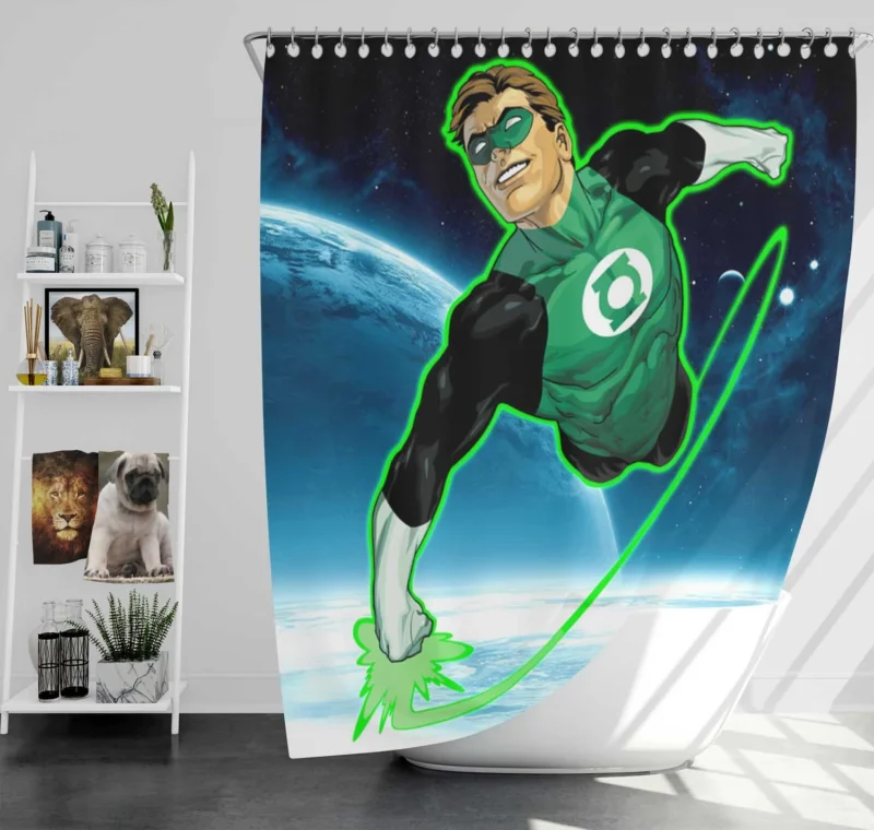 Green Lantern Comics: Exploring Hal Jordan Story Shower Curtain