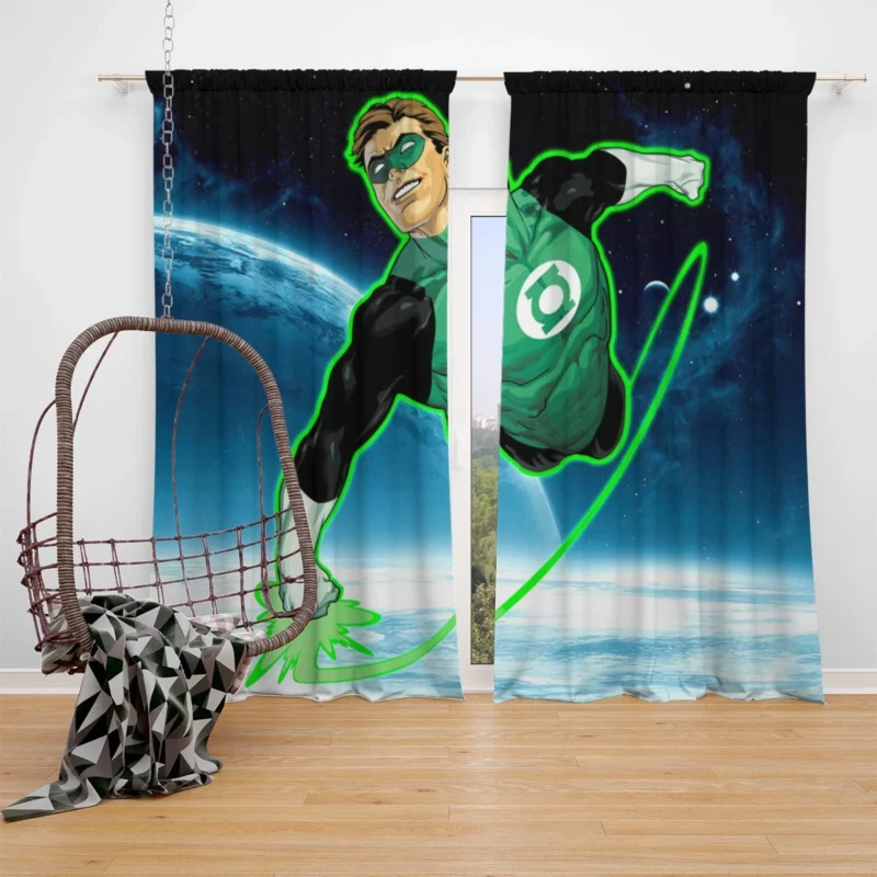 Green Lantern Comics: Exploring Hal Jordan Story Window Curtain