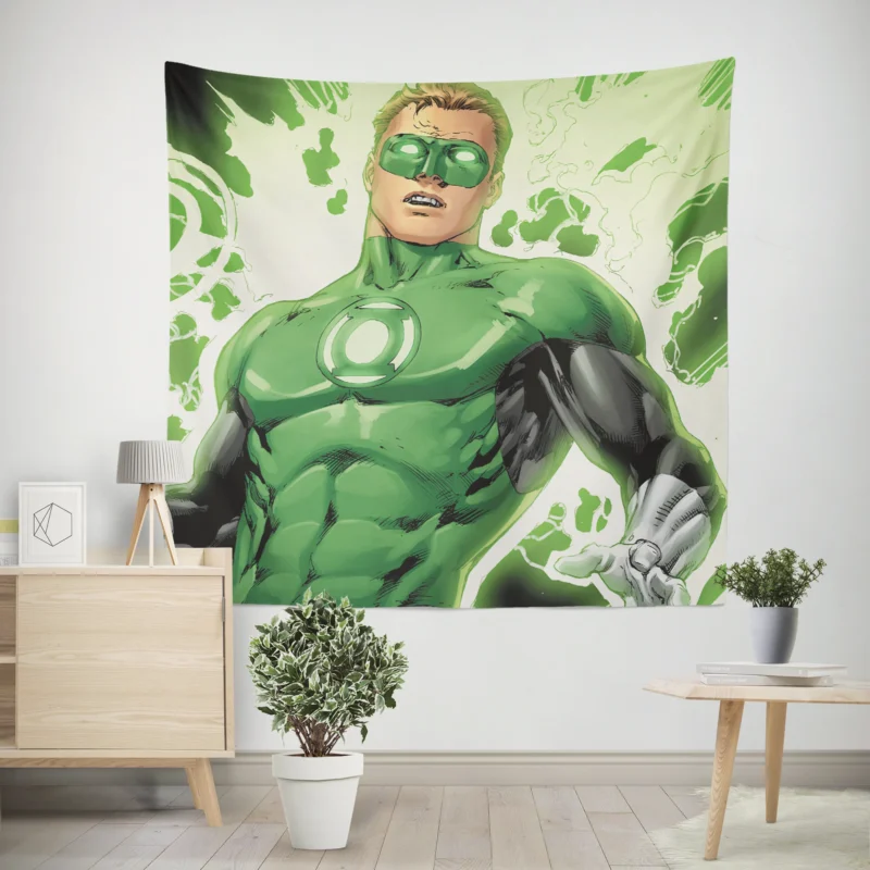Green Lantern Comics: Hal Jordan Heroic Journey  Wall Tapestry