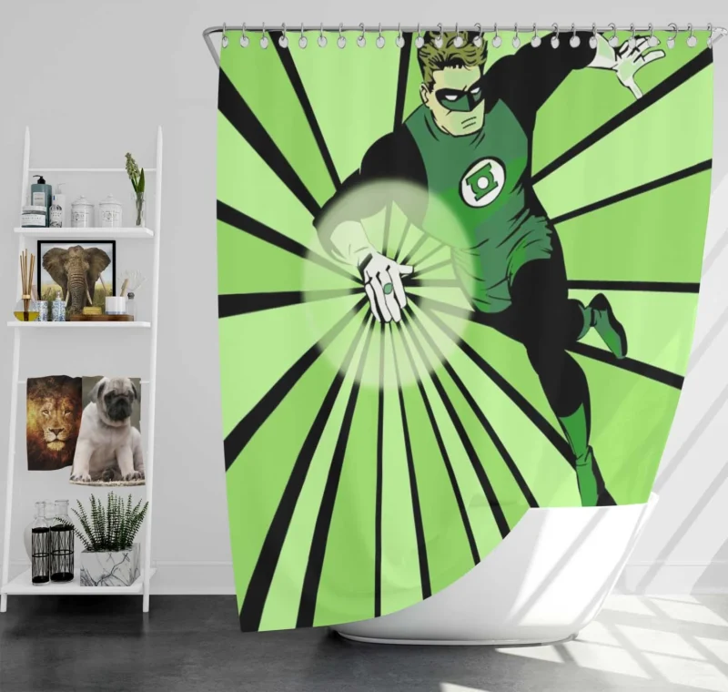 Green Lantern Comics: John Stewart Story Shower Curtain