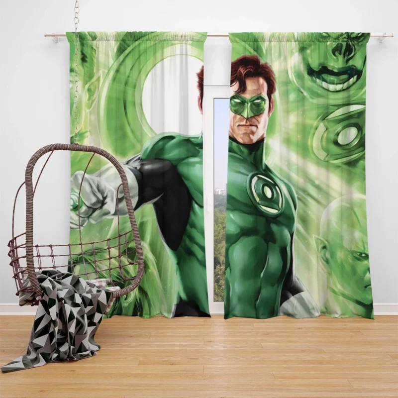 Green Lantern: Emerald Knights - A Cosmic Adventure Window Curtain