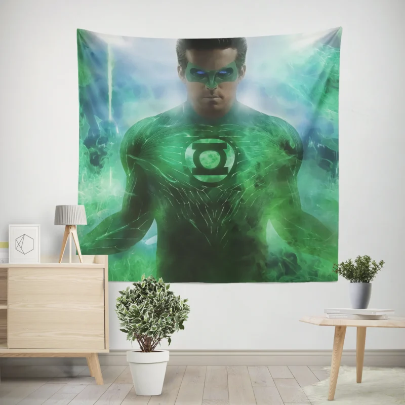 Green Lantern Movie: superhuman Ryan Reynolds as Hal Jordan   Wall Tapestry