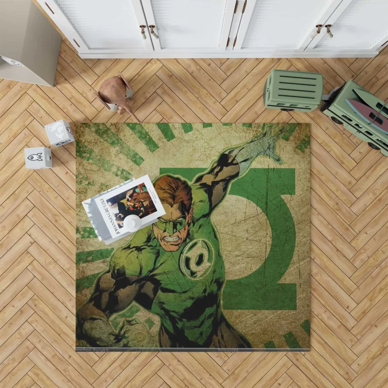 Green Lantern Wallpaper: Hal Jordan Legacy Floor Rug