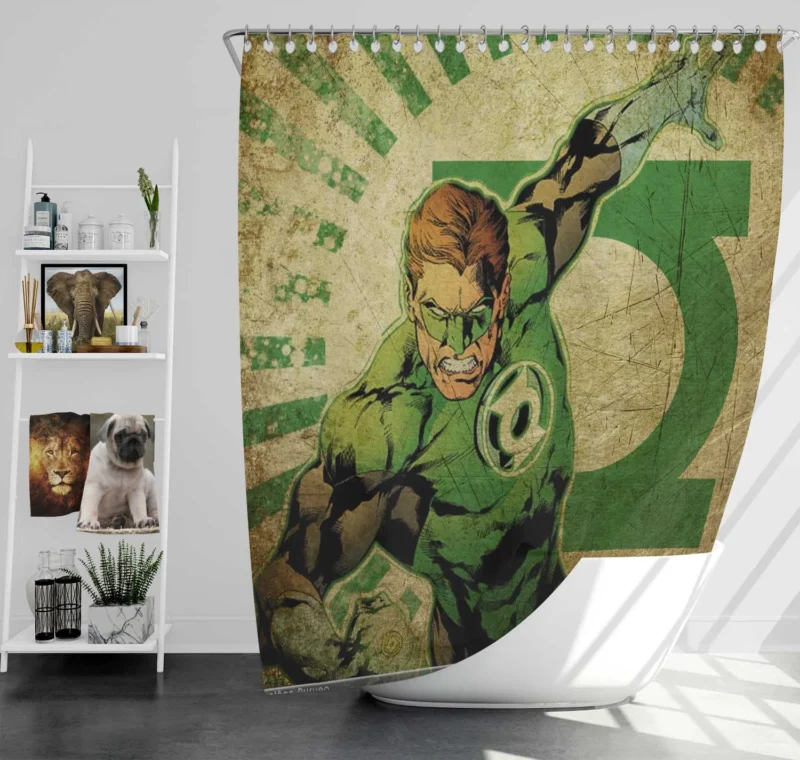 Green Lantern Wallpaper: Hal Jordan Legacy Shower Curtain