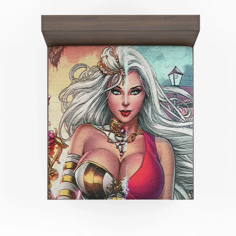 Grimm Fairy Tales Comic Super Heroine Fitted Sheet