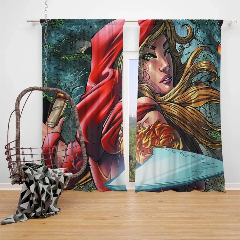 Grimm Fairy Tales Comics: A Tapestry of Tales Window Curtain