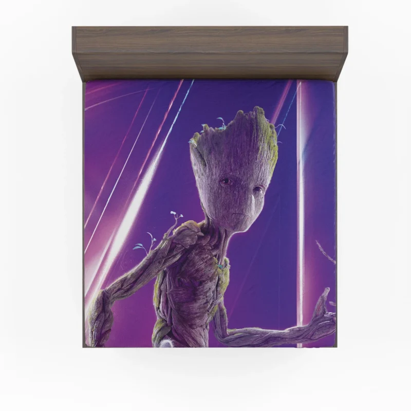 Groot: The Lovable Tree Hero in Avengers: Infinity War Fitted Sheet