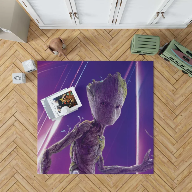 Groot: The Lovable Tree Hero in Avengers: Infinity War Floor Rug