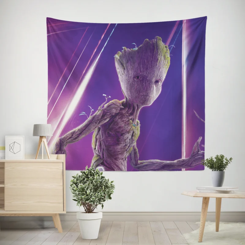 Groot and Ba: A Memorable Duo  Wall Tapestry