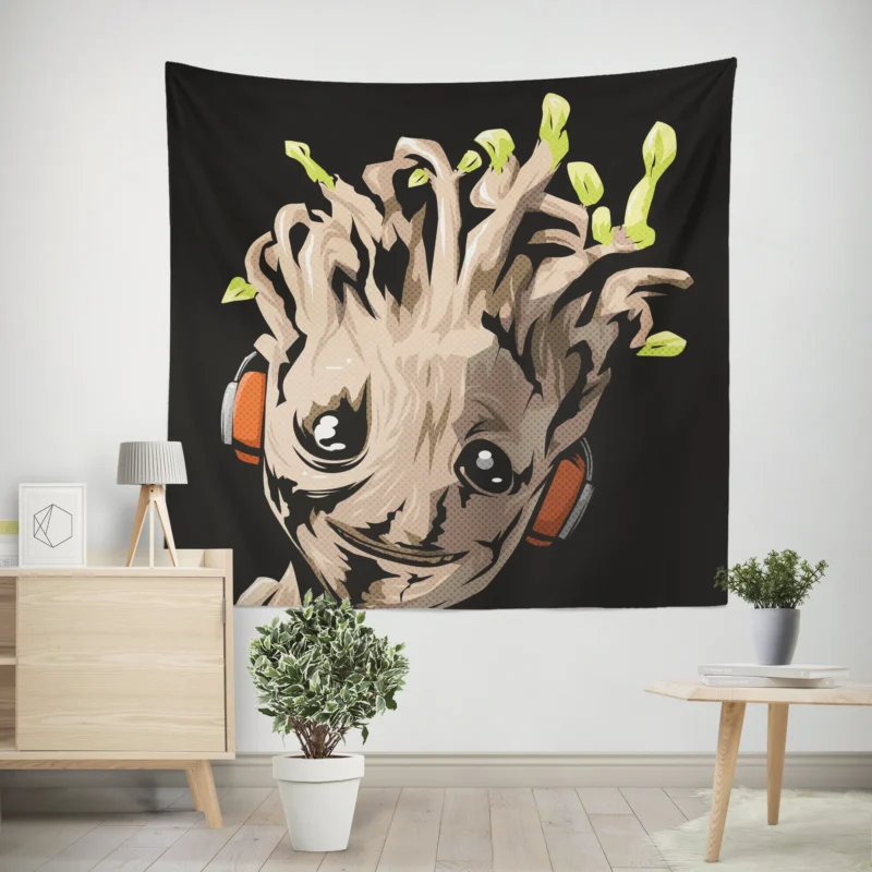 Groot in Comics: An Iconic Guardian  Wall Tapestry
