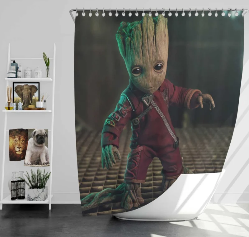 Groot in Guardians of the Galaxy Vol. 2 Shower Curtain
