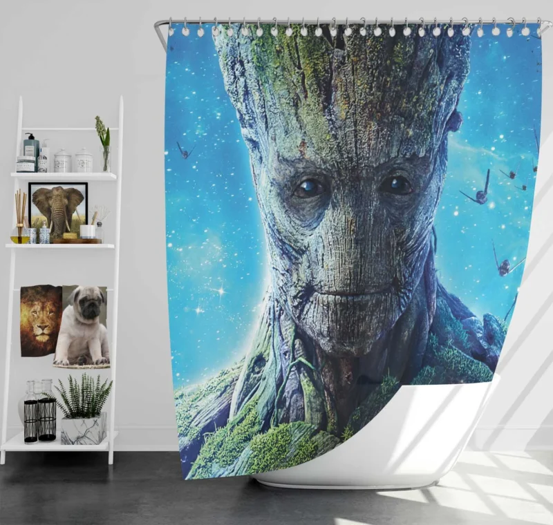 Guardians of the Galaxy: Groot Heroic Journey Shower Curtain