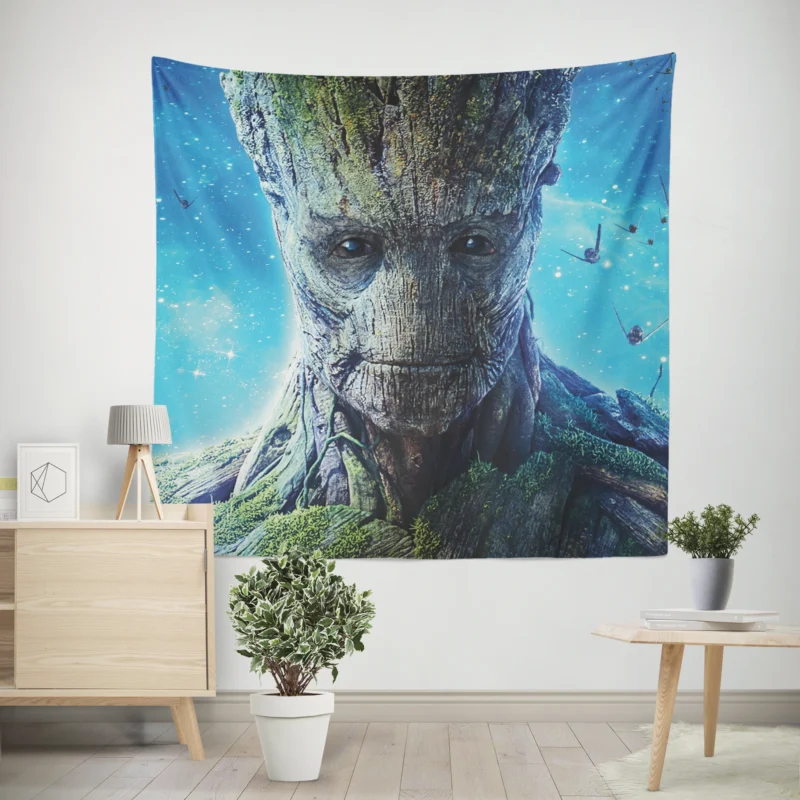 Guardians of the Galaxy: Groot Heroic Journey  Wall Tapestry