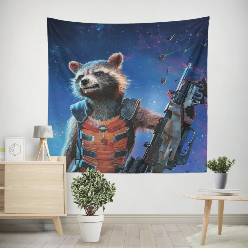 Guardians of the Galaxy: Rocket Raccoon Cosmic Odyssey  Wall Tapestry