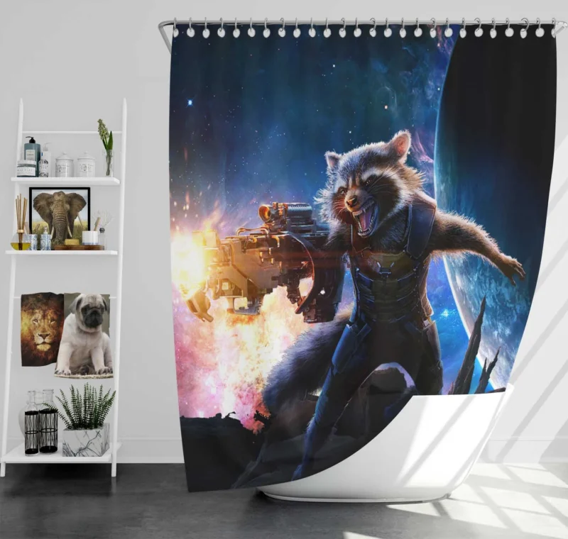 Guardians of the Galaxy: Rocket Raccoon Cosmic Quest Shower Curtain