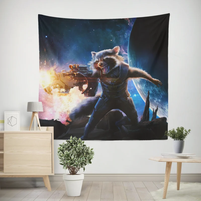 Guardians of the Galaxy: Rocket Raccoon Cosmic Quest  Wall Tapestry