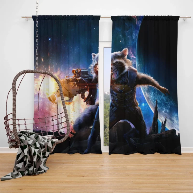 Guardians of the Galaxy: Rocket Raccoon Cosmic Quest Window Curtain