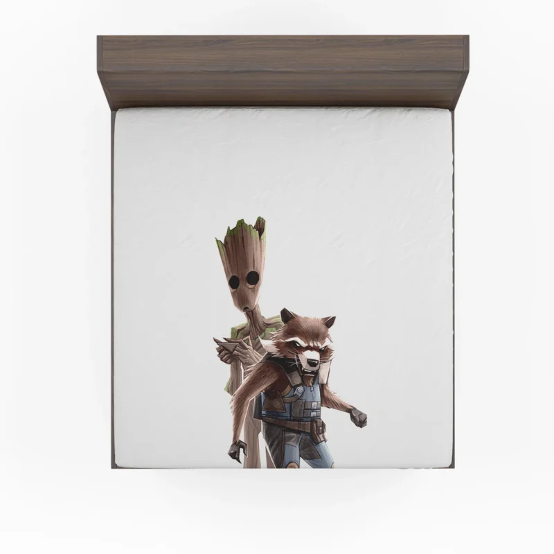 Guardians of the Galaxy: Rocket Raccoon and Groot Fitted Sheet