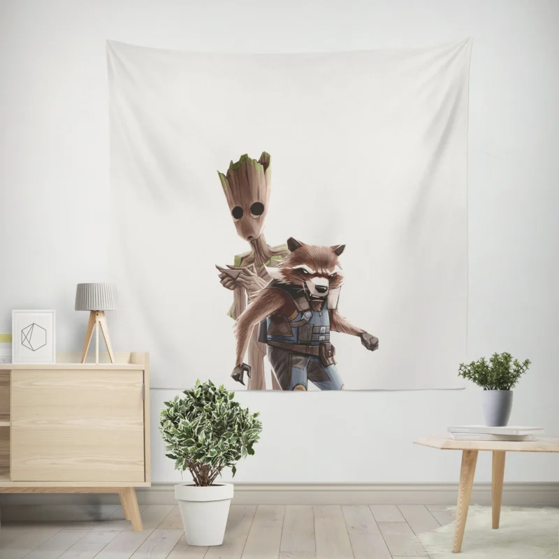 Guardians of the Galaxy: Rocket Raccoon and Groot  Wall Tapestry