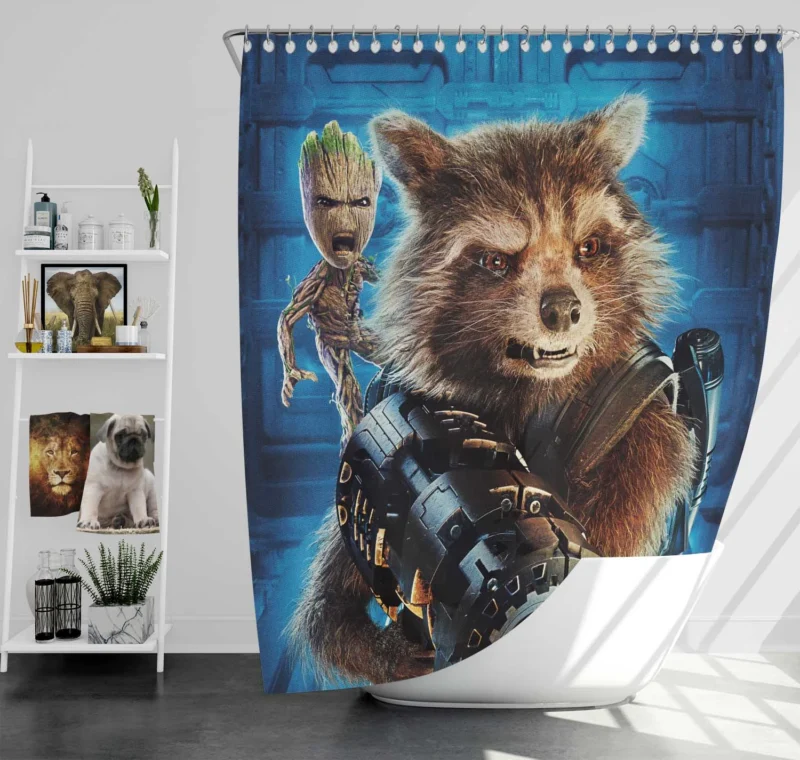 Guardians of the Galaxy Vol. 2: Rocket Raccoon Duo Shower Curtain
