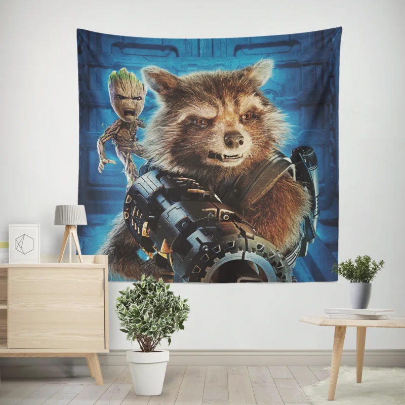 Guardians of the Galaxy Vol. 2: Rocket Raccoon Duo  Wall Tapestry