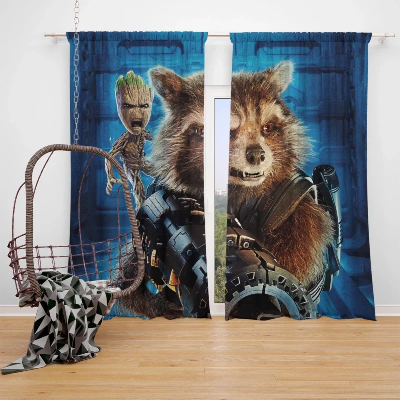 Guardians of the Galaxy Vol. 2: Rocket Raccoon Duo Window Curtain