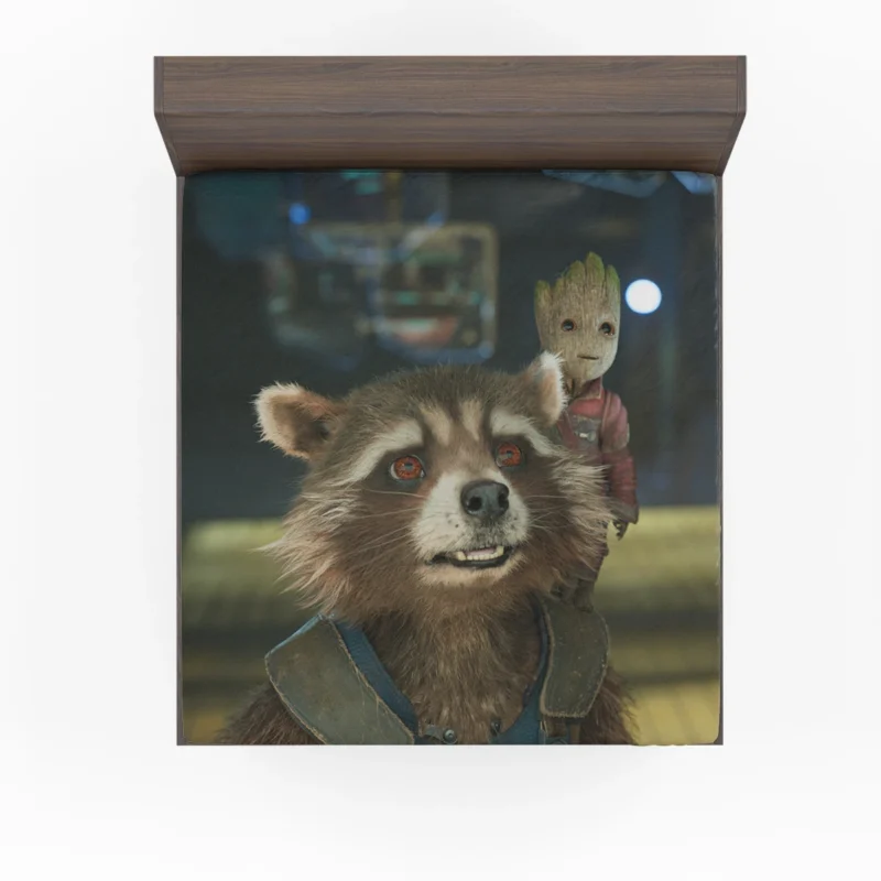 Guardians of the Galaxy Vol. 2: Rocket Raccoon and Ba Fitted Sheet
