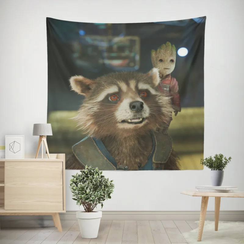 Guardians of the Galaxy Vol. 2: Rocket Raccoon and Ba  Wall Tapestry