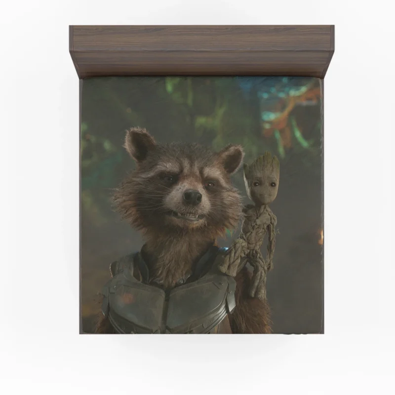 Guardians of the Galaxy Vol. 2: Rocket Raccoon and Groot Fitted Sheet