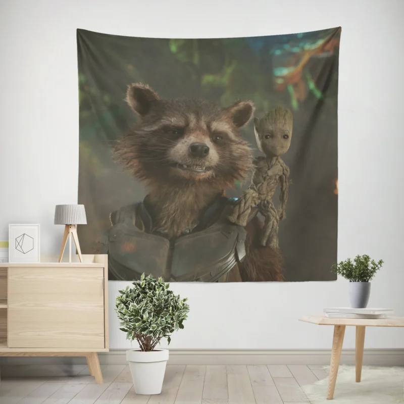Guardians of the Galaxy Vol. 2: Rocket Raccoon and Groot  Wall Tapestry