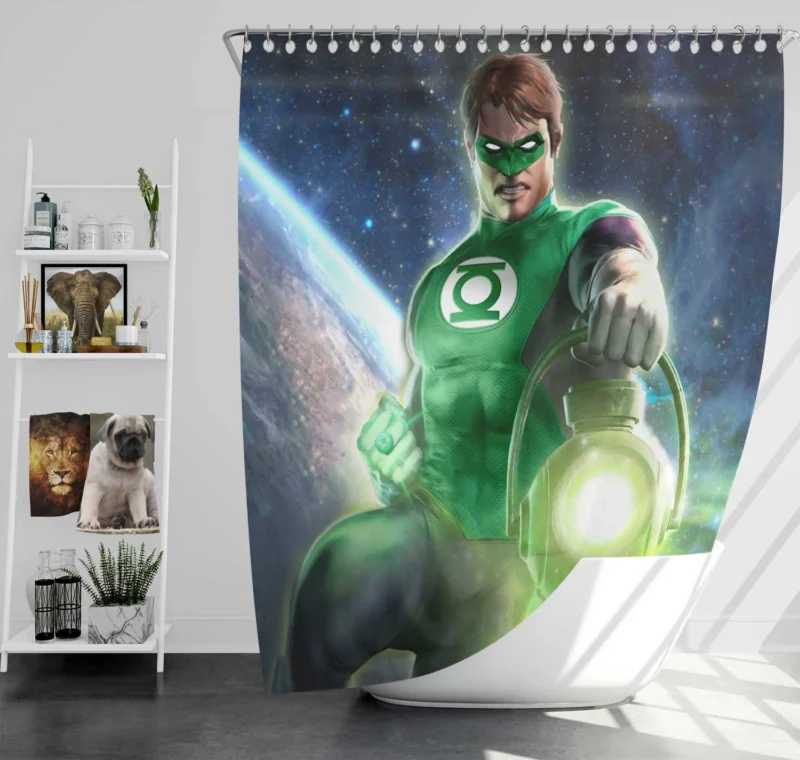 Hal Jordan and John Stewart in Green Lantern Comics Shower Curtain