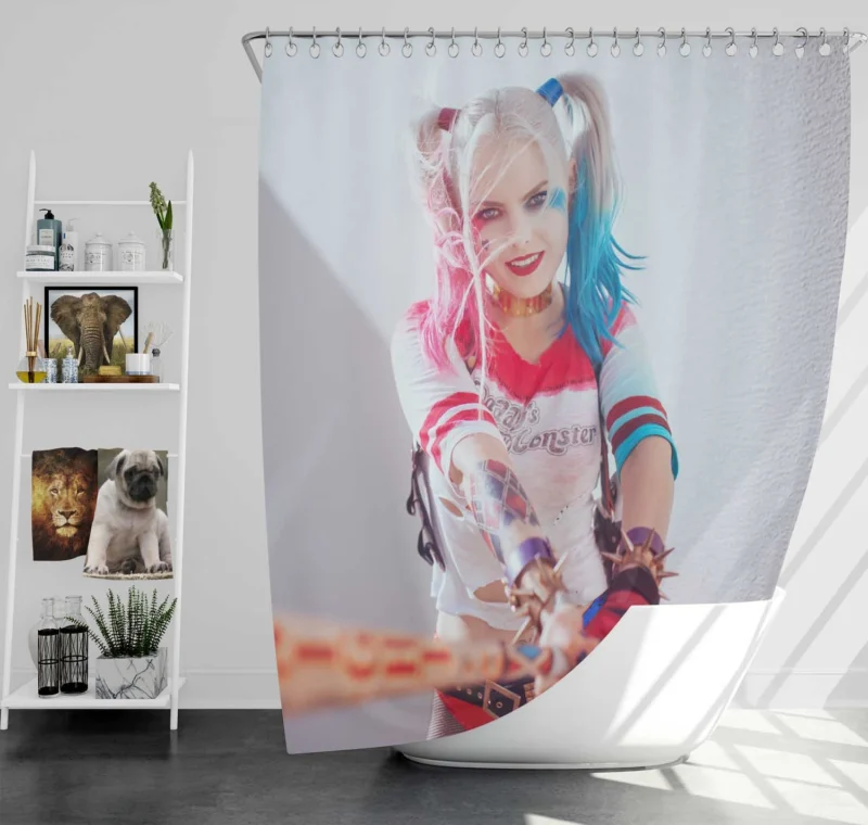 Harley Quinn Cosplay: Channeling the Villain Shower Curtain