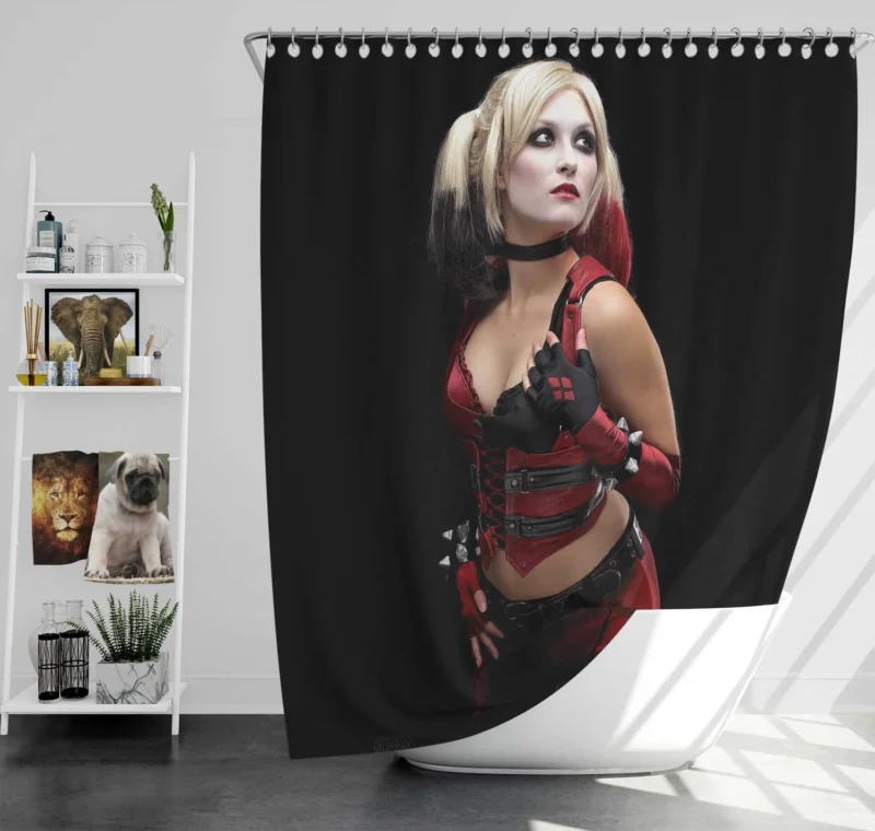 Harley Quinn Cosplay: Embracing Chaos Shower Curtain