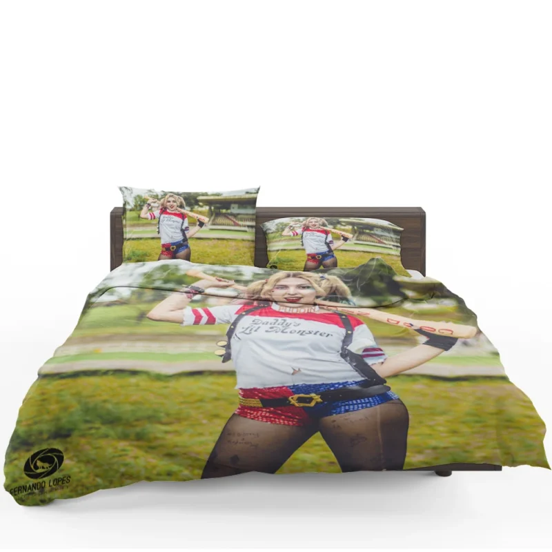 Harley Quinn Cosplay: Unleash the Madness Bedding Set
