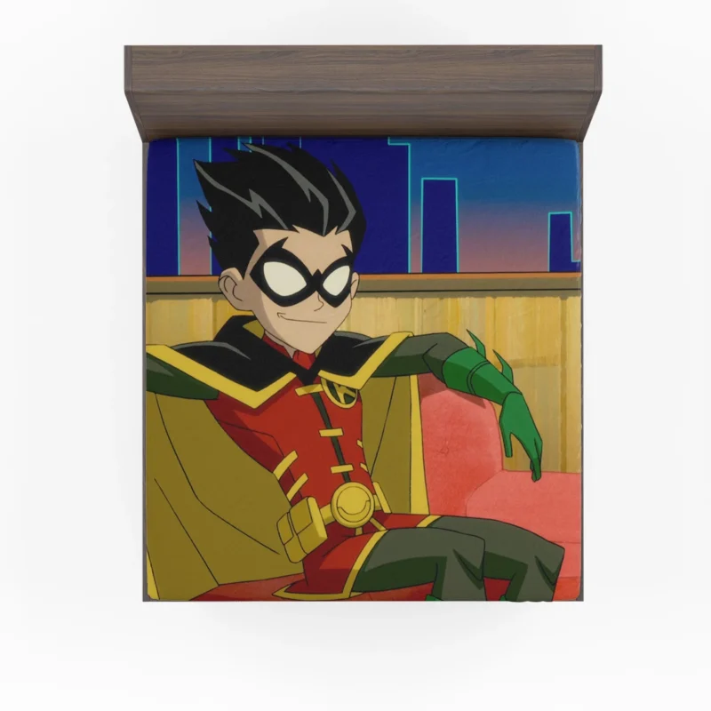 Harley Quinn TV Show: Damian Wayne Mysterious Robin Fitted Sheet