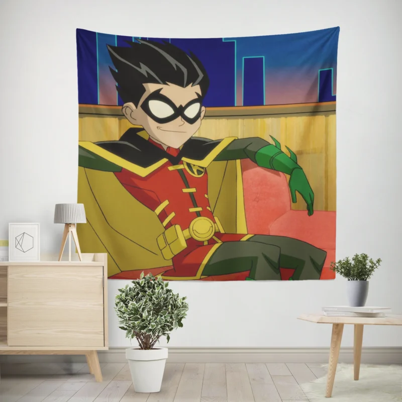 Harley Quinn TV Show: Damian Wayne Mysterious Robin  Wall Tapestry