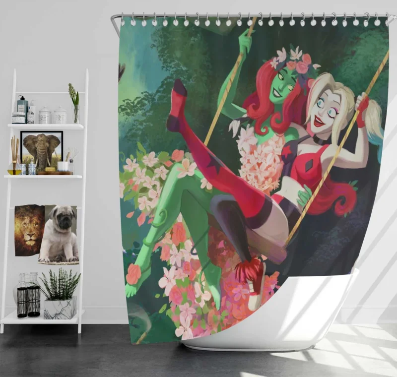 Harley Quinn TV Show: Dive into the World of Poison Ivy Shower Curtain